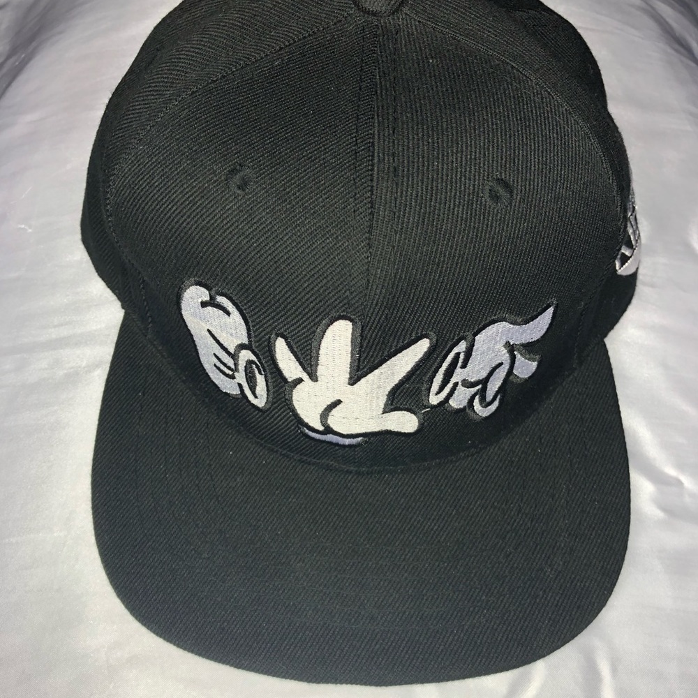 Unisex Black Rock Paper Scissors SnapBack hat